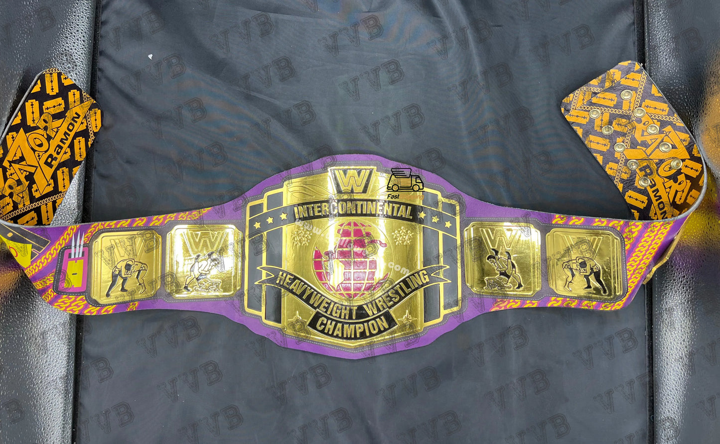 WWF Razor Ramon Intercontinental Heavyweight Wrestling Championship Belt – Ultimate Warrior Purple Strap Replica