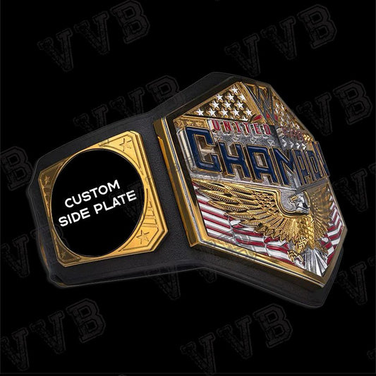 United States Wrestling Championship Replica Belt – 6MM Diecast Brass, Removable Plates, Customizable Sideplates
