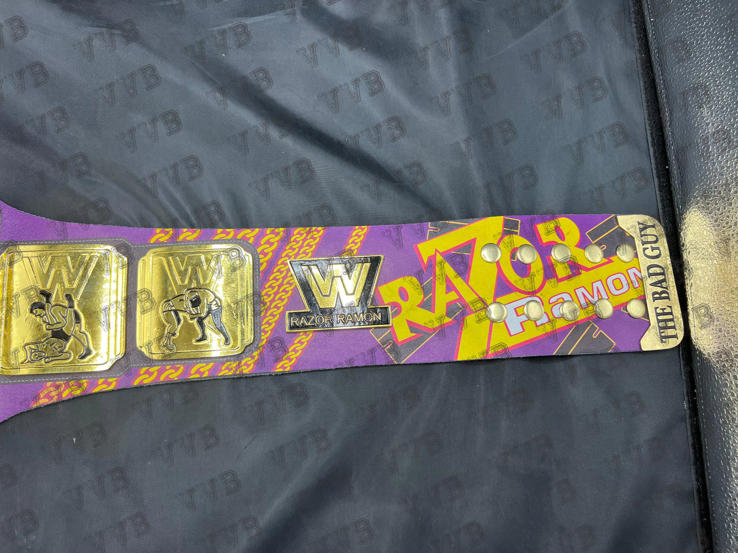 WWF Razor Ramon Intercontinental Heavyweight Wrestling Championship Belt – Ultimate Warrior Purple Strap Replica