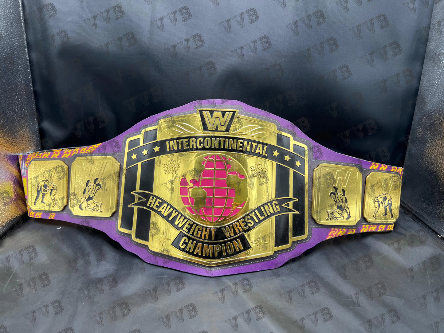WWF Razor Ramon Intercontinental Heavyweight Wrestling Championship Belt – Ultimate Warrior Purple Strap Replica