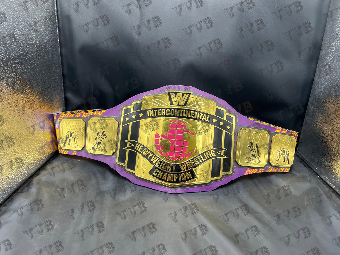 WWF Razor Ramon Intercontinental Heavyweight Wrestling Championship Belt – Ultimate Warrior Purple Strap Replica
