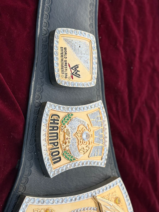 John Cena Spinner World Heavyweight Wrestling Championship Belt 8MM Thick Metal Plate Replica