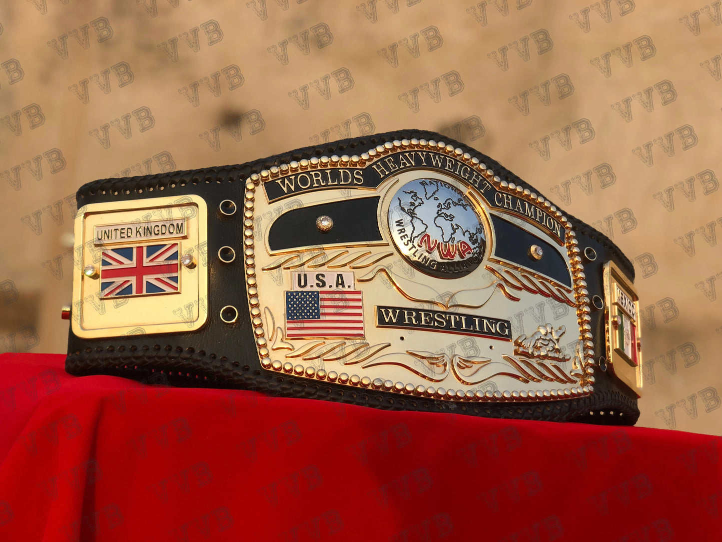 24K Gold NWA Title Belt Replica for Wrestling Fans and Collectors