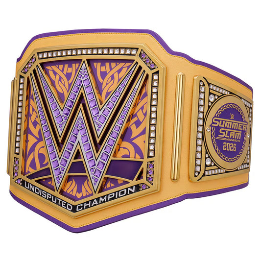 SummerSlam 2026 Minneapolis Championship Replica Title Belt – 6mm Die-Cast Metal Plates | Premium Adult Wrestling Replica