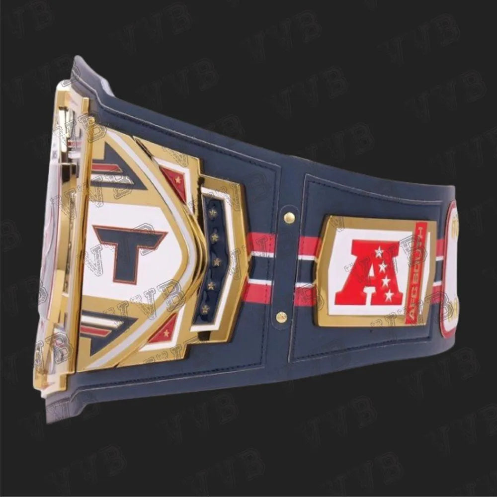 NFL Houston Texans Championship Replica Title Belt – 2MM Brass Adult Size