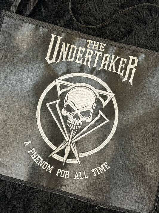 The Undertaker Inspired Embroidered Side Bag with Championship Medal – Wrestling Fan Accessory