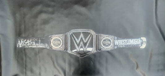 WrestleMania 42 Golden World Championship Belt – 6mm Premium Diecast Wrestling Title | Heavyweight Replica with Bag