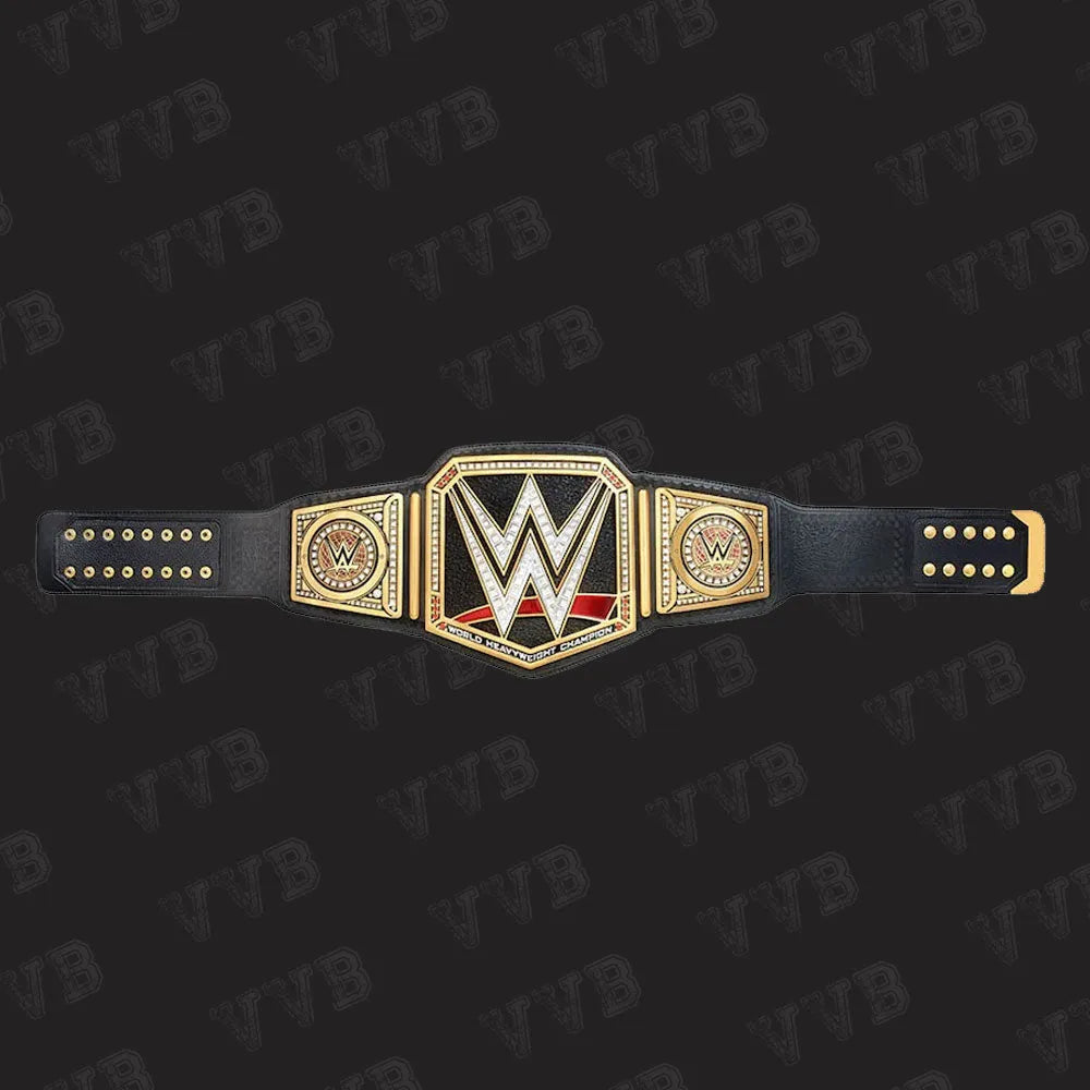 Authentic WWE replica wrestling title black strap