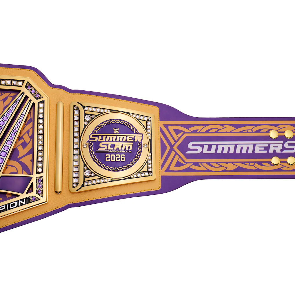 SummerSlam 2026 Minneapolis Championship Replica Title Belt – 6mm Die-Cast Metal Plates | Premium Adult Wrestling Replica