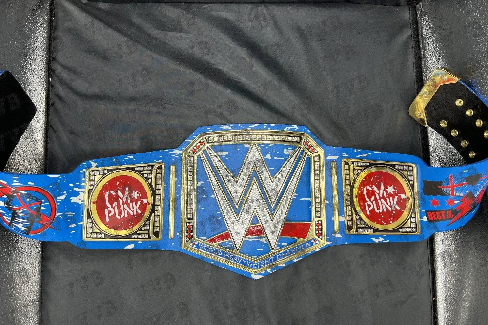 CM Punk Custom Championship Wrestling Replica Belt – Adult Size 6mm Diecast WWE Collectible