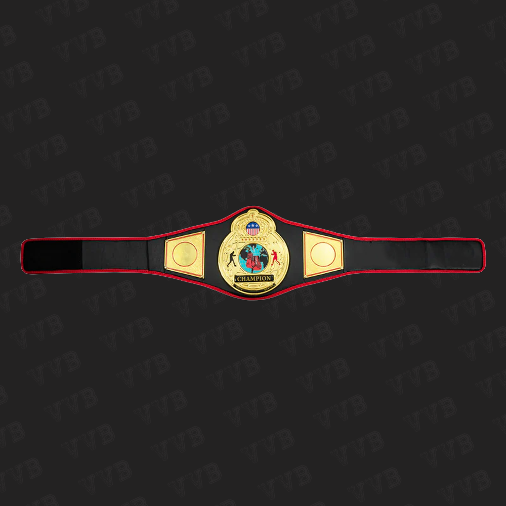 World Championship Title Belt – Pro Boxing Champion Belt with Gold Detailing Victory Vault Belts