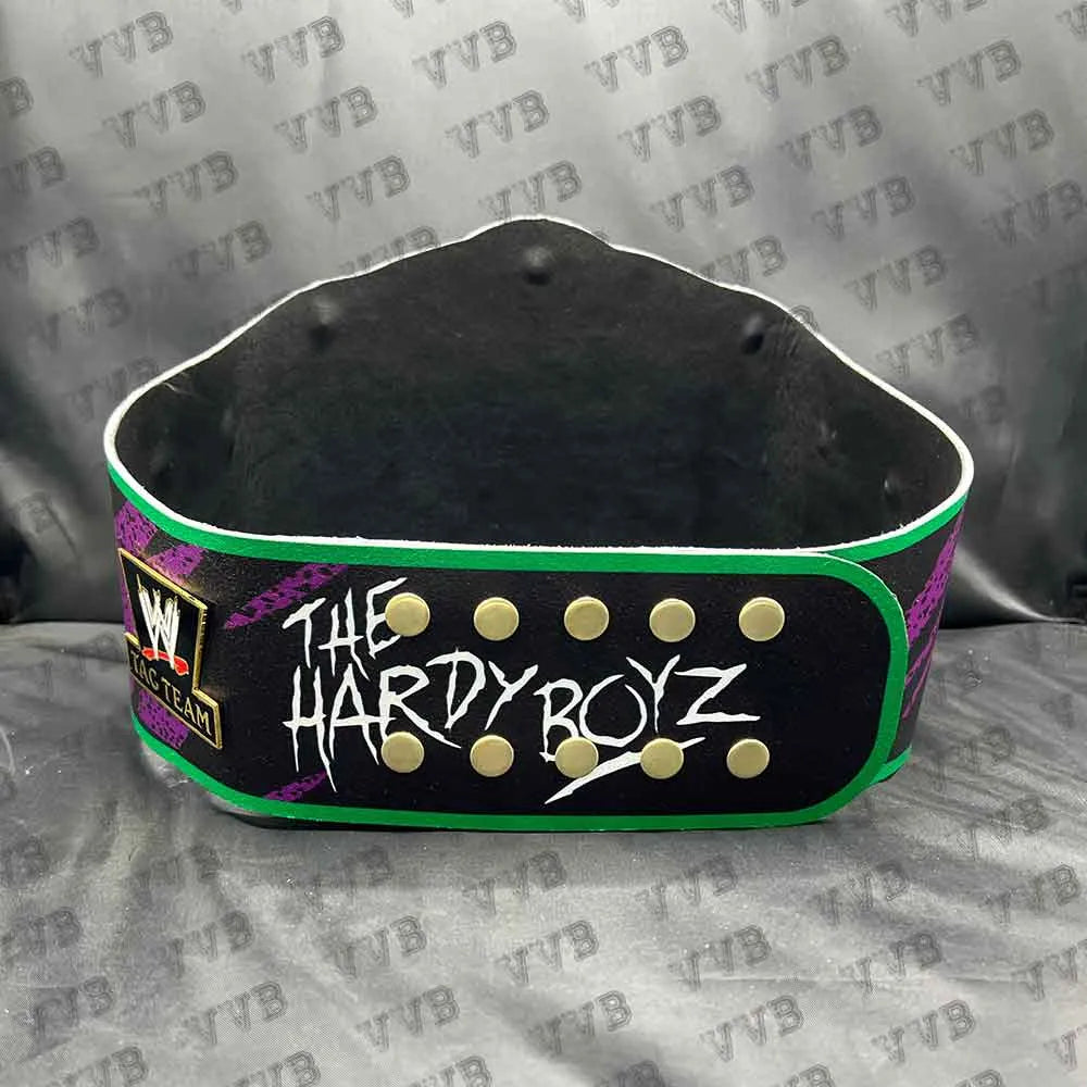 Hardy Boyz World Tag Team Wrestling Championship Leather Belt Replica 2MM Brass