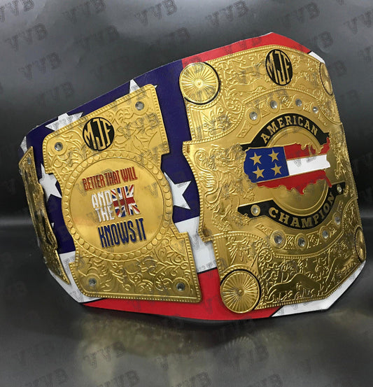 Custom MJF AEW American Heavyweight Wrestling Championship Belt Replica
