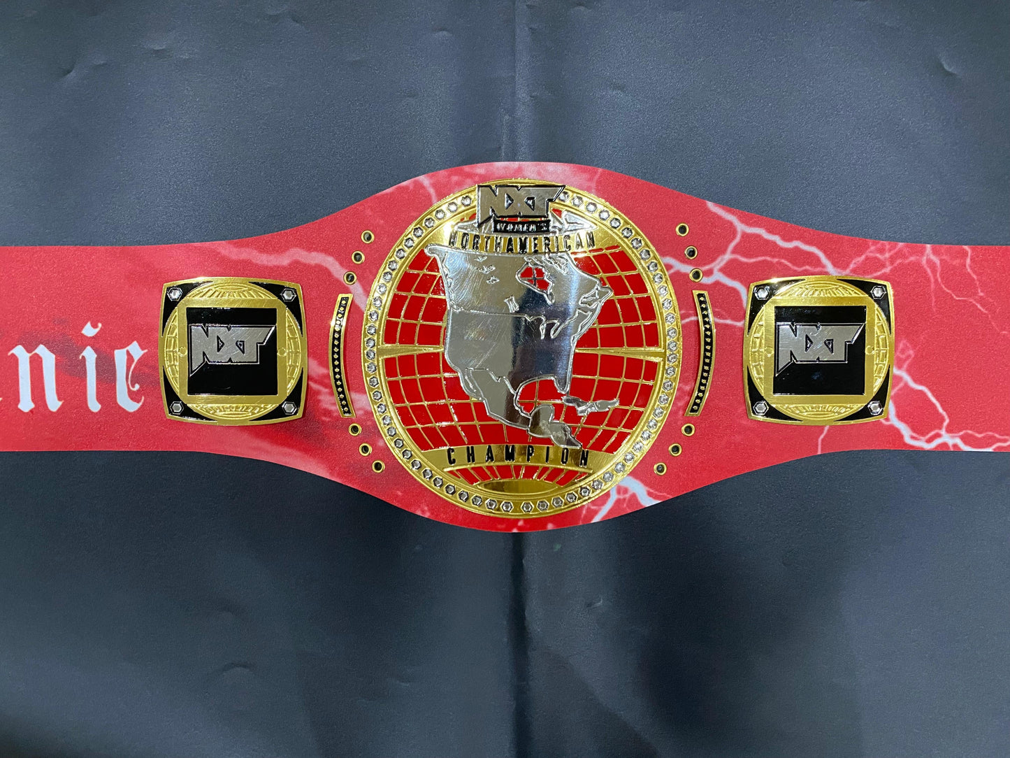 WWE NXT Women's North American Championship Replica Belt (Red Strap with Lighting Design