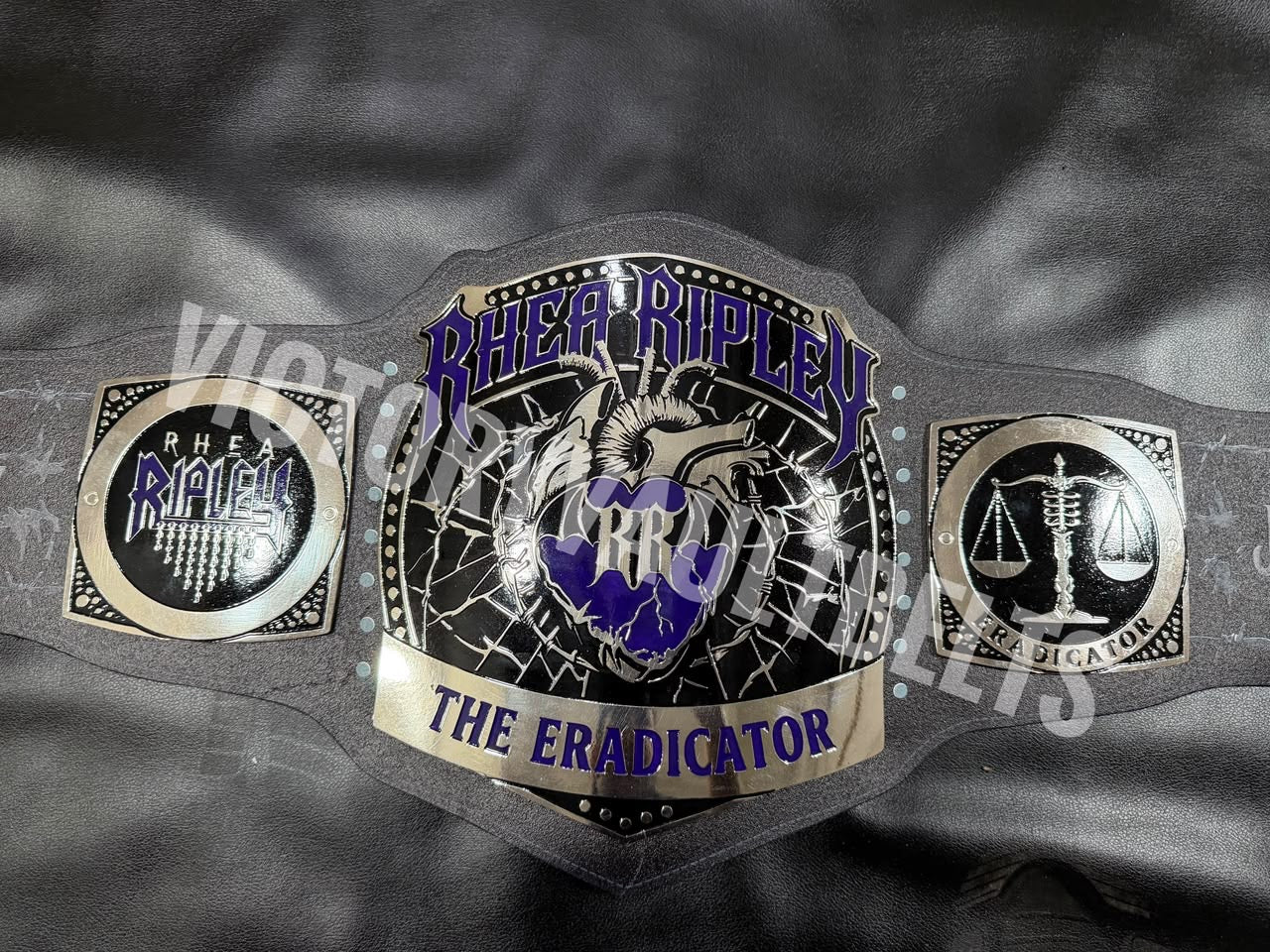 WWE Rhea Ripley “THE ERADICATOR” Custom Championship Belt With Matching Premium Belt Bag| Handcrafted Collector’s Edition |Judment Day Inspired