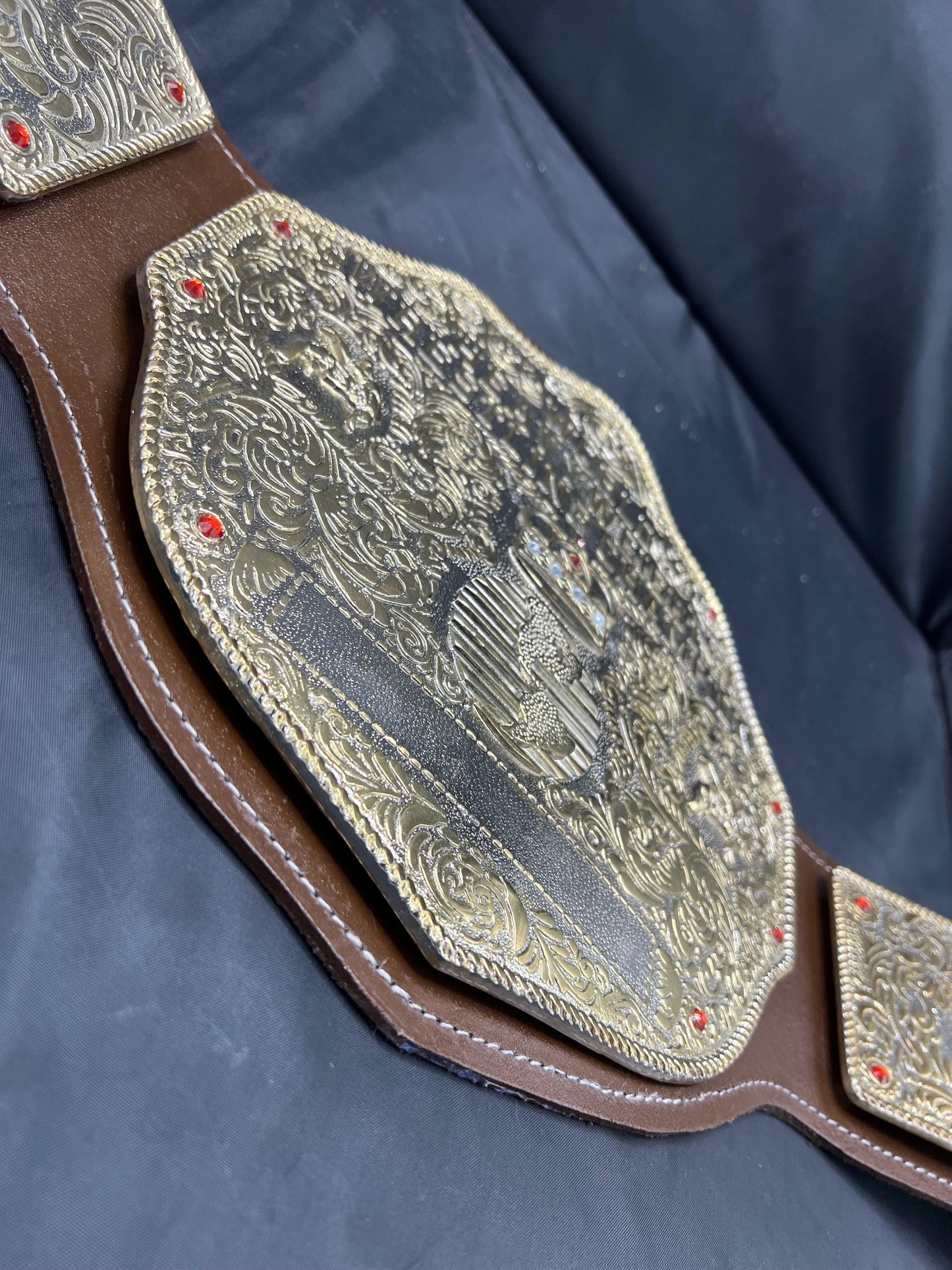 Big Gold World Heavyweight Red Strap Custom Wrestling Championship Belt – 6mm Die-Cast Premium Heavy Metal Edition