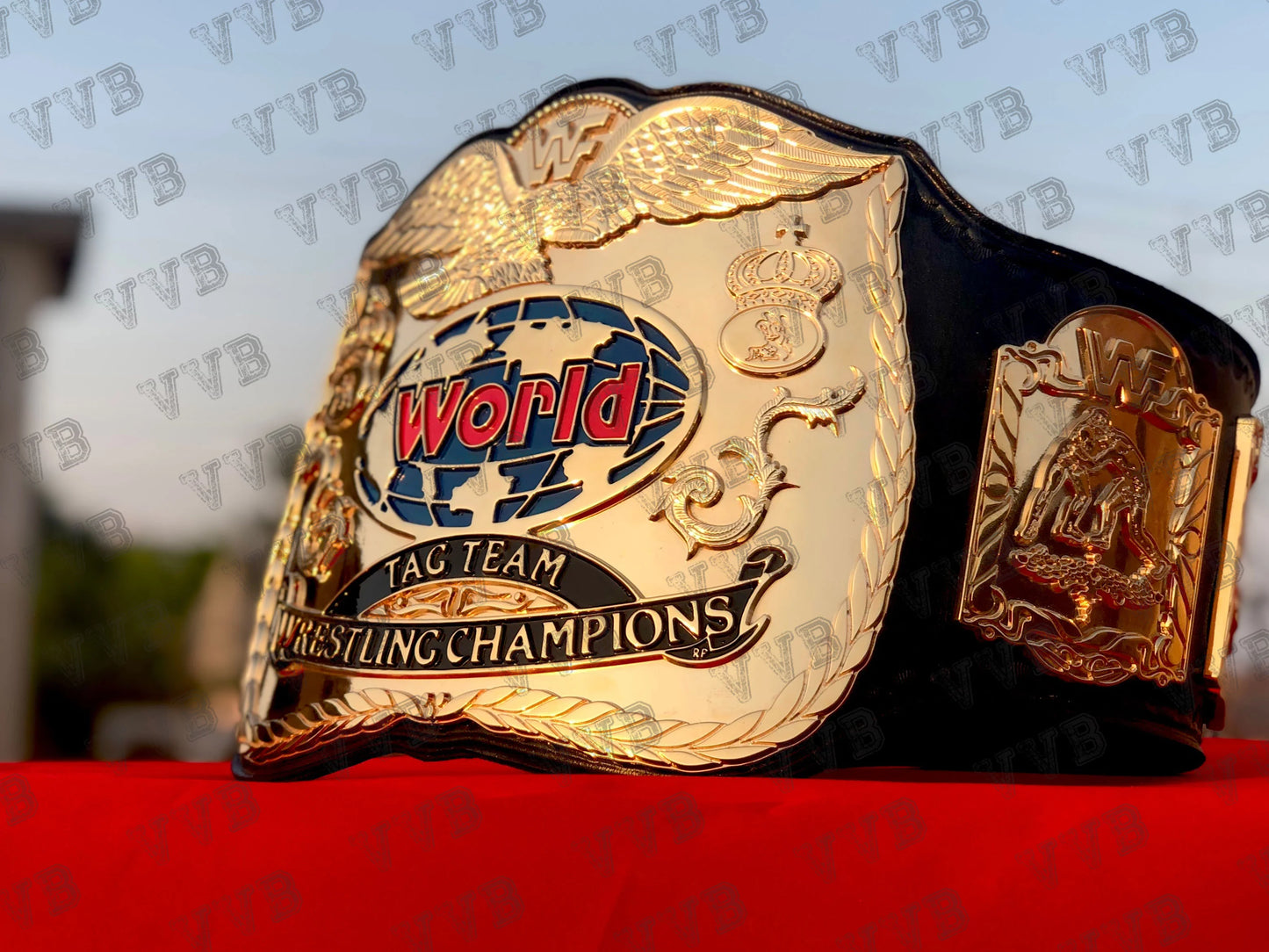 Heavyweight WWF Wrestling Tag Team Belt for Display and Cosplay