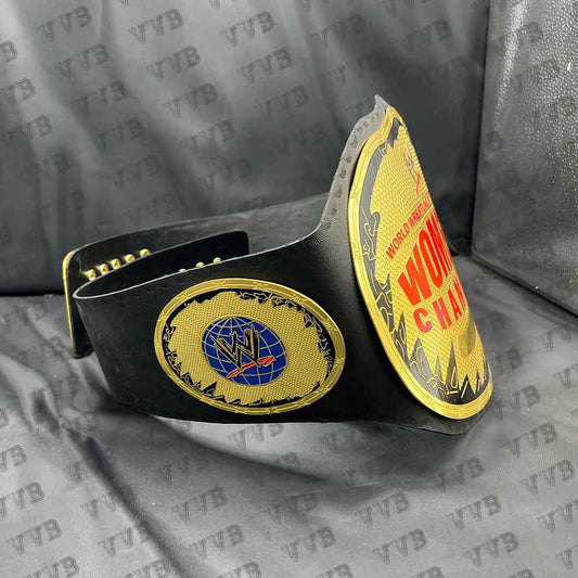 New World Wrestling Women’s Champion Title Belt – 2MM Brass Replica with Leather Strap