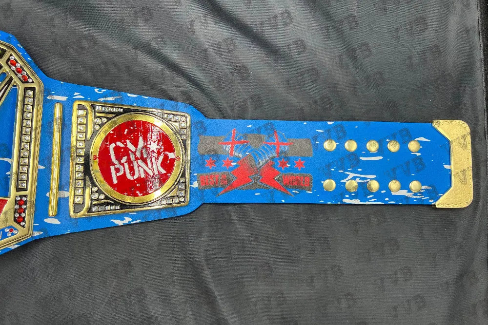 CM Punk Custom Championship Wrestling Replica Belt – Adult Size 6mm Diecast WWE Collectible
