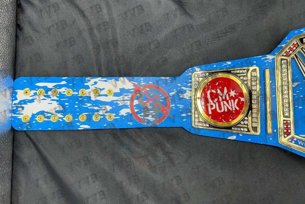 CM Punk Custom Championship Wrestling Replica Belt – Adult Size 6mm Diecast WWE Collectible