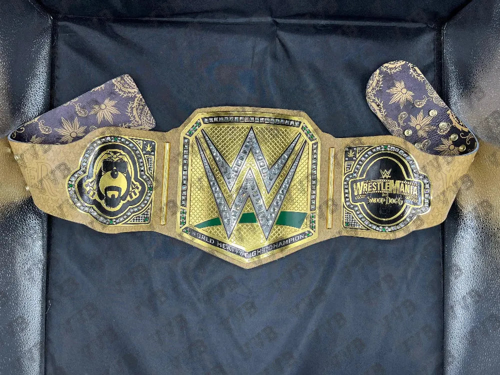 Snoop Dogg Universal & The Rock Final Boss Signature WWE Replica Belts - Pack of 2 Custom Wrestling Collectibles