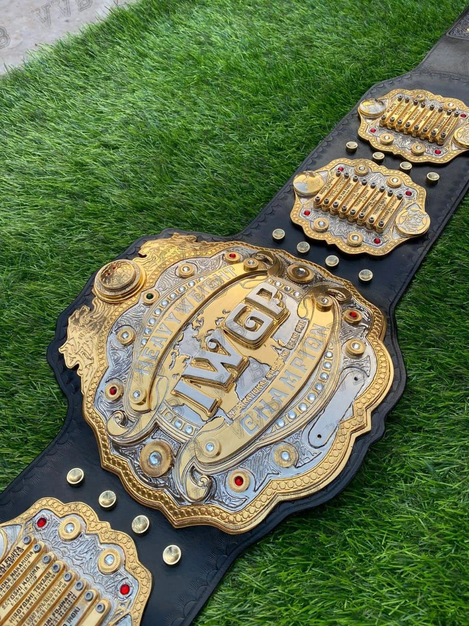 IWGP Heavyweight V4 Elite Series wrestling belt gold plated CNC detailed design
