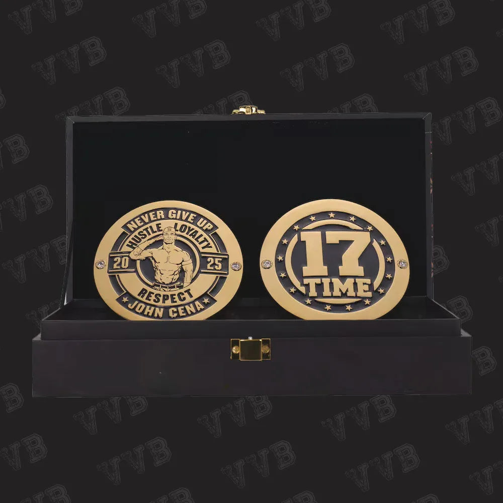 John Cena 17x Championship Replica Side Plate Box Set - Premium Quality