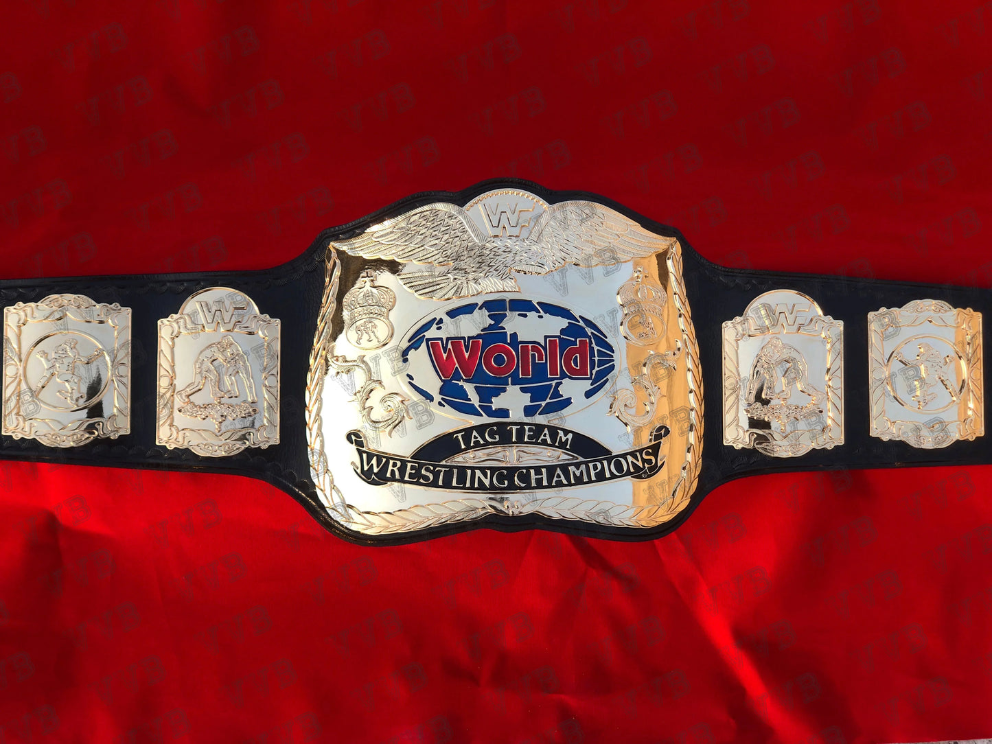 Pro Wrestling Gold Belt – WWF CNC Engraved Tag Team Title for Fans