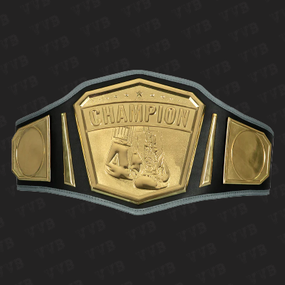 TITLE Boxing Undisputed Championship Belt in Gold Finish with Boxing Glove Engraving