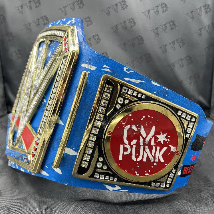 CM Punk Custom Championship Wrestling Replica Belt – Adult Size 6mm Diecast WWE Collectible