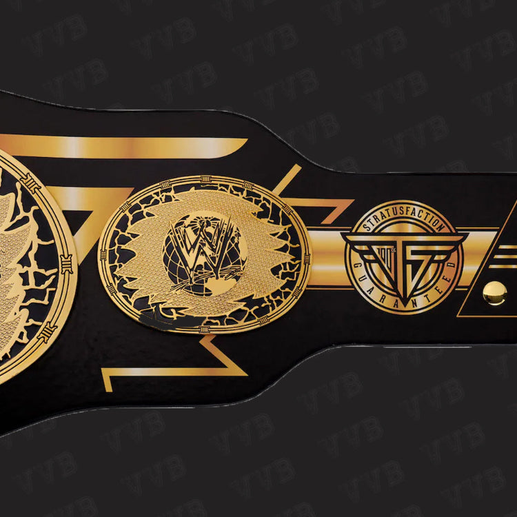 WWE 25 Years Commemorative Belt Featuring Trish Stratus Signature and Custom Plates
