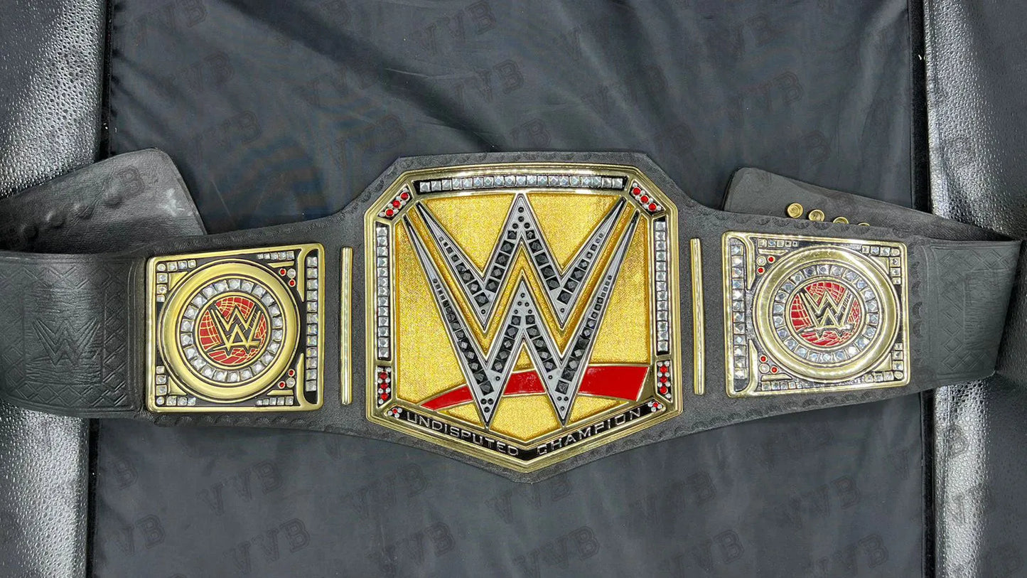 WWE World Heavyweight & WrestleMania 41 Golden Championship Replica Belts - Pack of 2