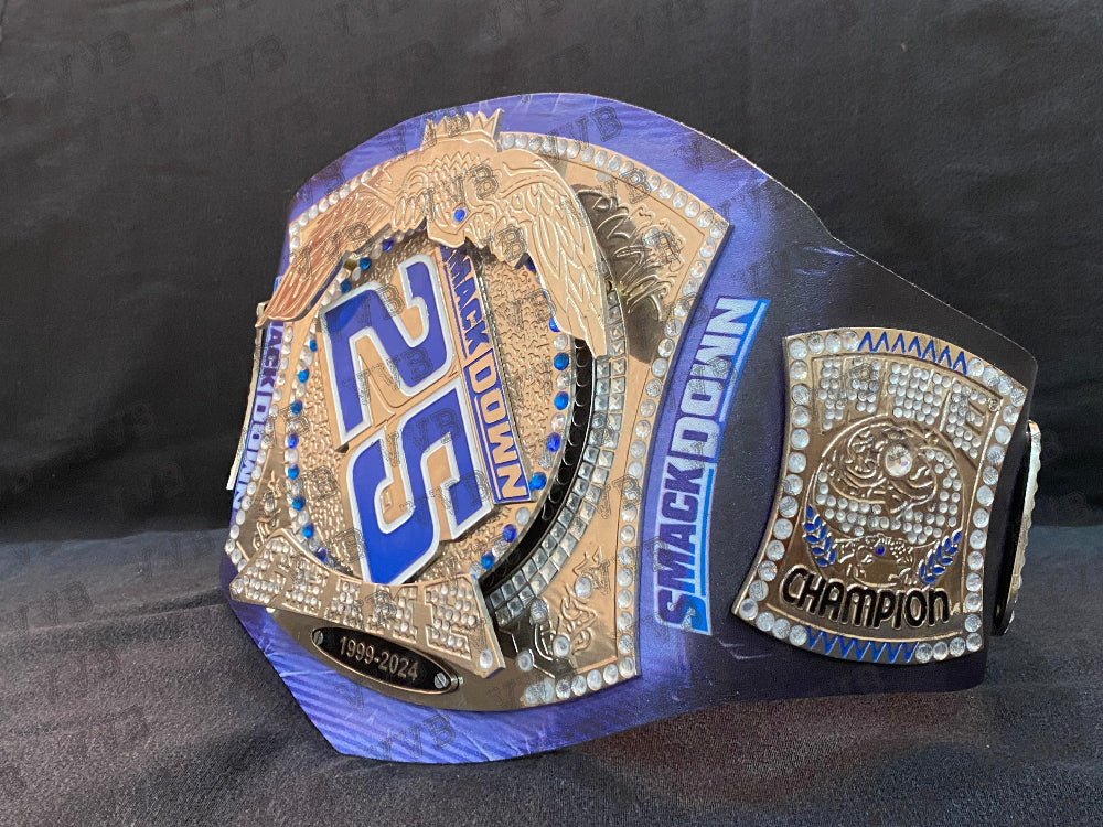 SmackDown 25 Years Limited Edition Spinner Title Belt 2mm Brass Victory Vault Belts