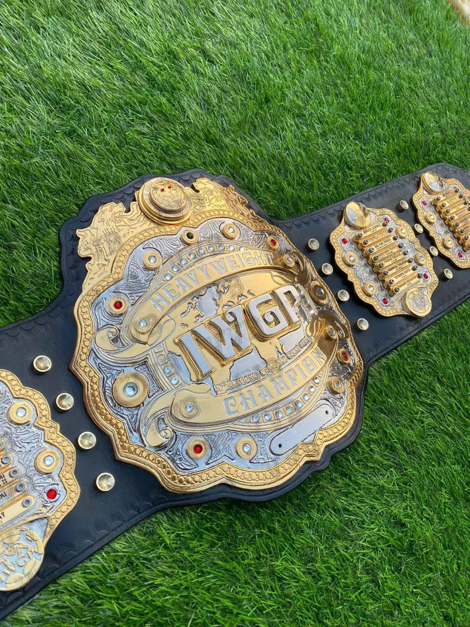 Wrestling fans collectible IWGP Heavyweight V4 Elite Series replica championship belt