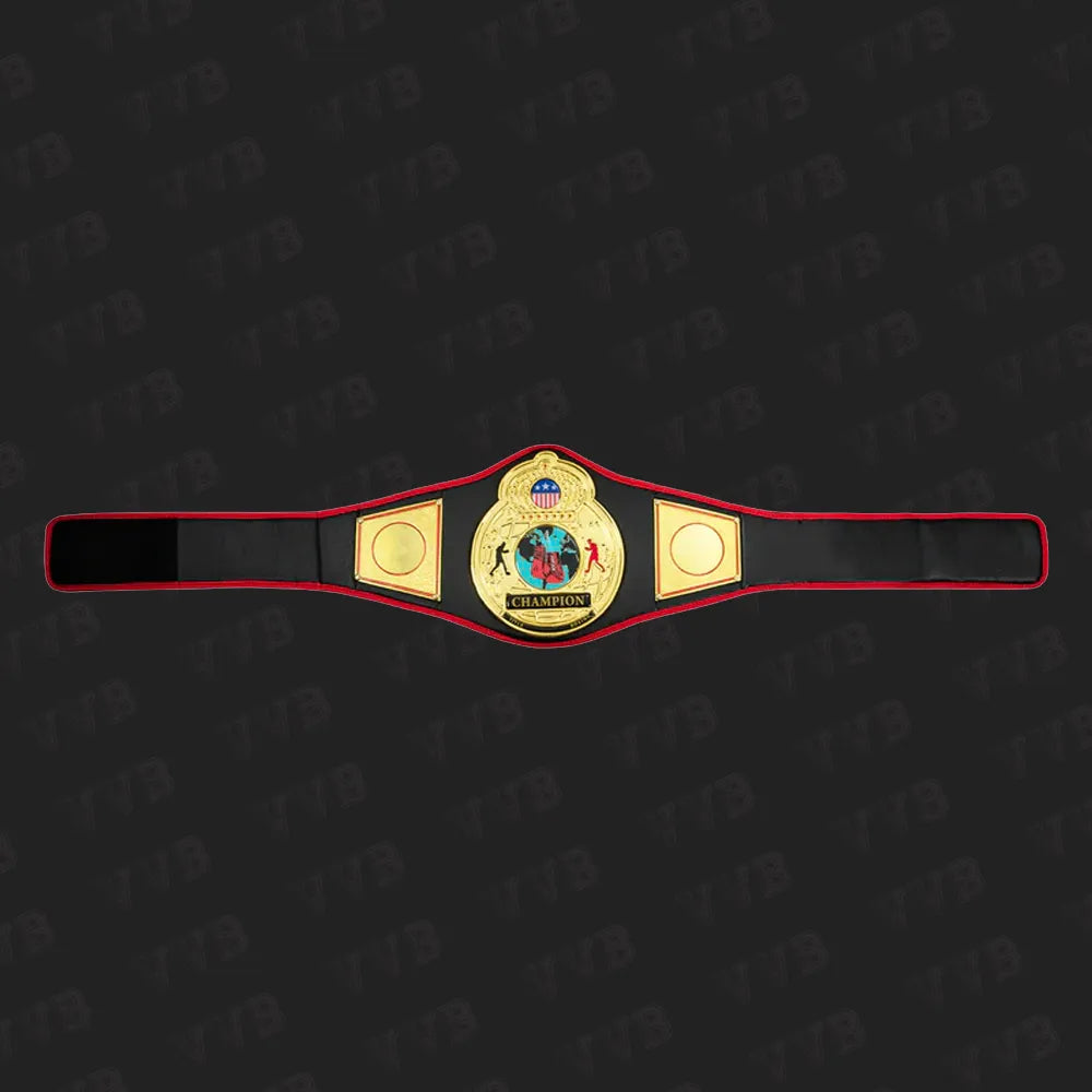 World Championship Title Belt – Pro Boxing Champion Belt with Gold Detailing