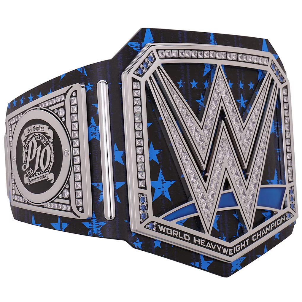 AJ Styles 10th Anniversary Signature Series Championship Replica Title Belt 10mm Diecast
