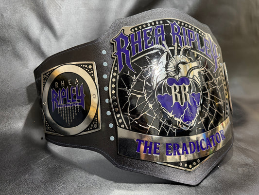 Rhea Ripley “THE ERADICATOR” Custom Championship Belt With Matching Premium Belt Bag| Handcrafted Collector’s Edition |Judment Day Inspired