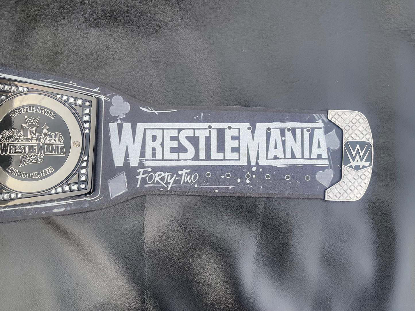 WrestleMania 42 Golden World Championship Belt – 6mm Premium Diecast Wrestling Title | Heavyweight Replica with Bag