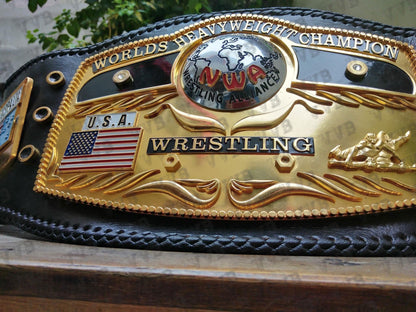 NWA Domed Globe Heavyweight 3D CNC Made Wrestling Championship Replica Belt