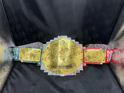 Custom Rey Mysterio World Heavyweight Wrestling Championship Belt – Lucha Libre Tribute Replica for Collectors & Fans