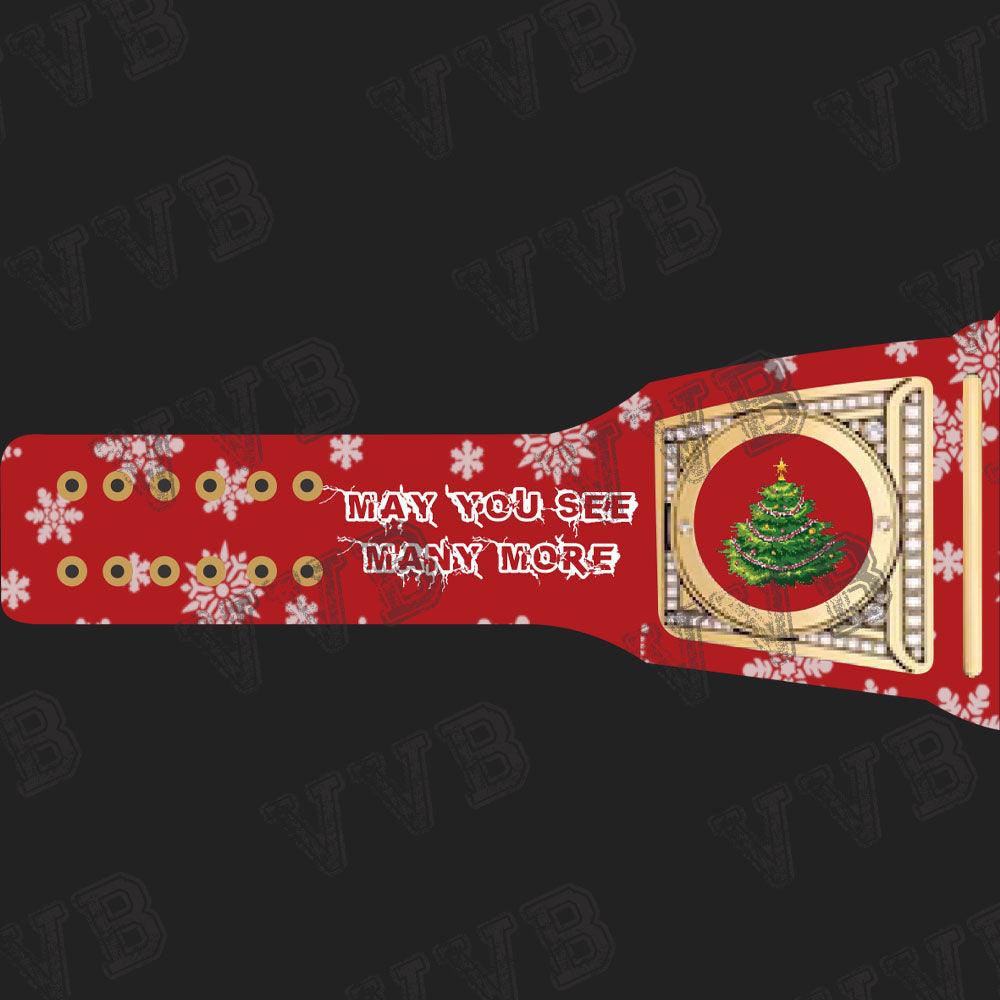 Merry Christmas Santa Championship Belt – Custom 4MM Brass Replica Adult Size