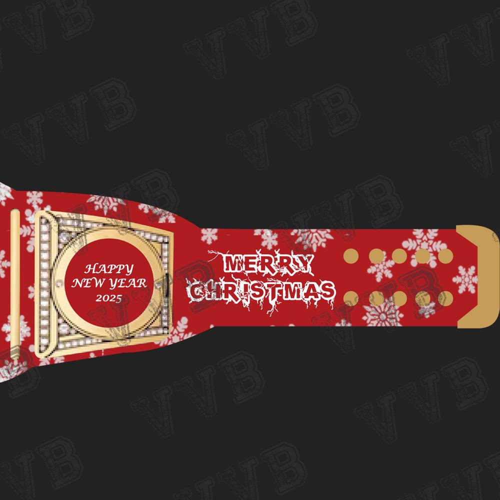 Merry Christmas Santa Championship Belt – Custom 4MM Brass Replica Adult Size