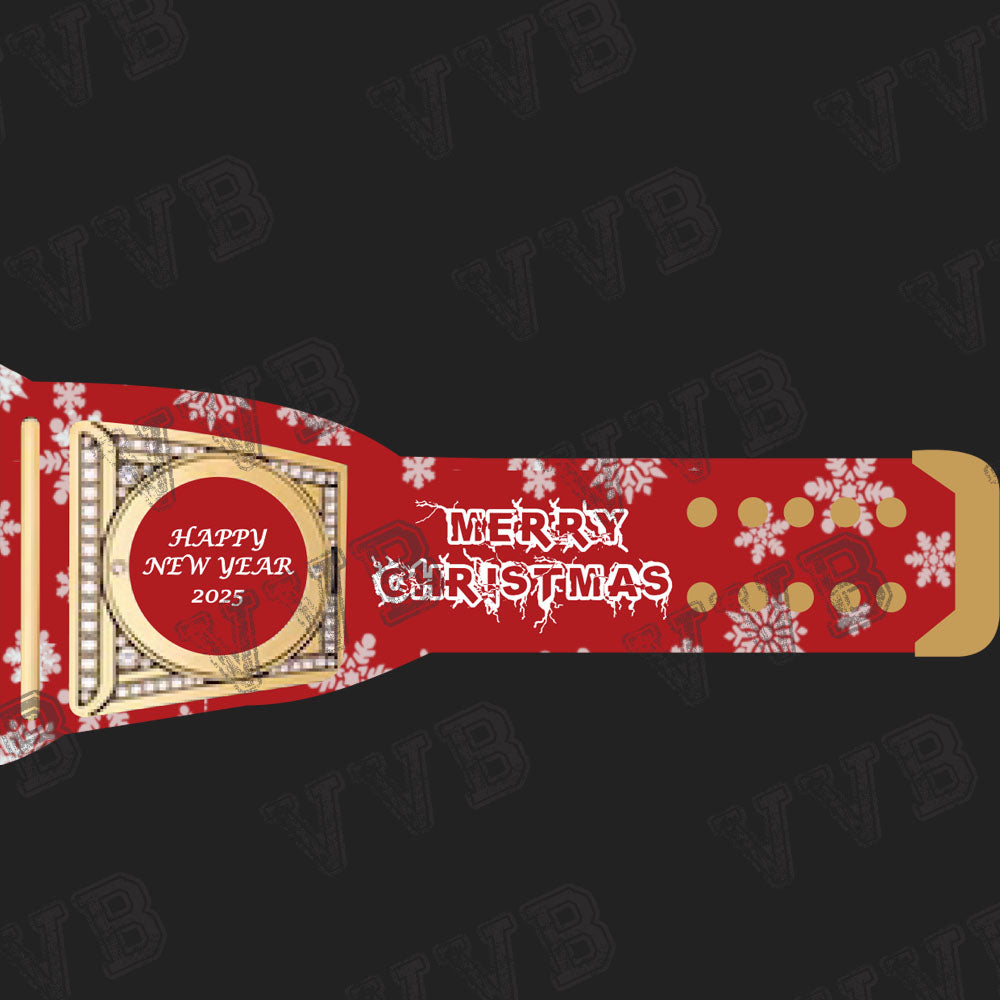 Custom Merry Christmas Santa Championship Belt Adult Size Brass 4mm