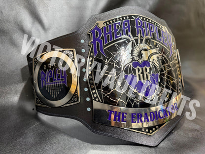 WWE Rhea Ripley “THE ERADICATOR” Custom Championship Belt With Matching Premium Belt Bag| Handcrafted Collector’s Edition |Judment Day Inspired