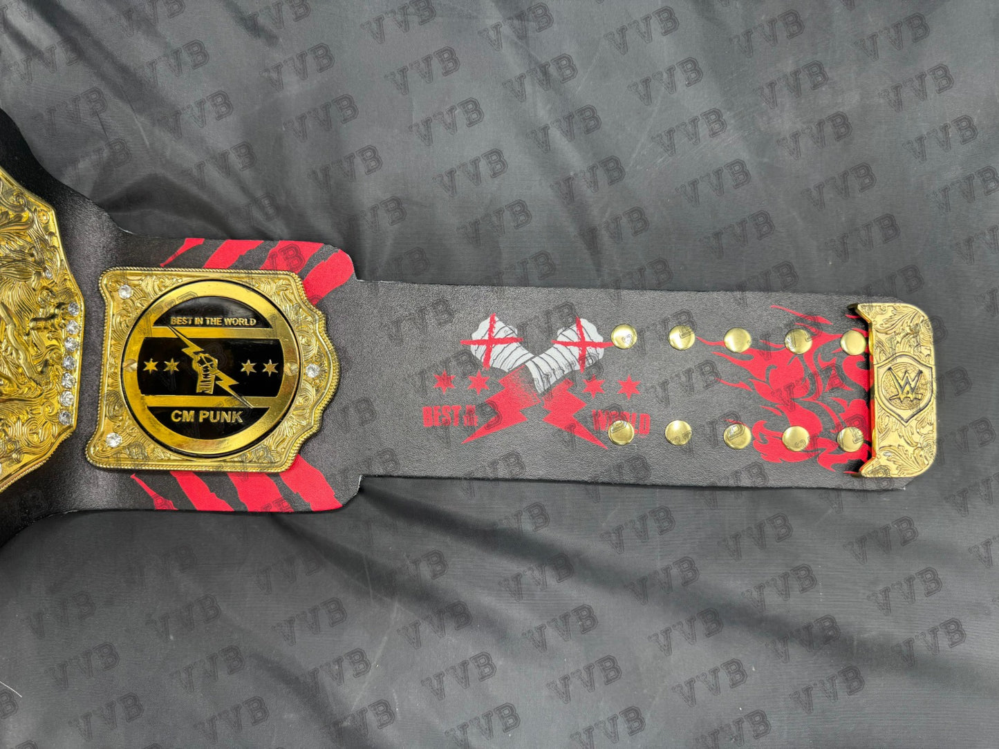 CM Punk World Heavyweight Custom Championship Wrestling Belt Replica – 6MM Diecast Plates