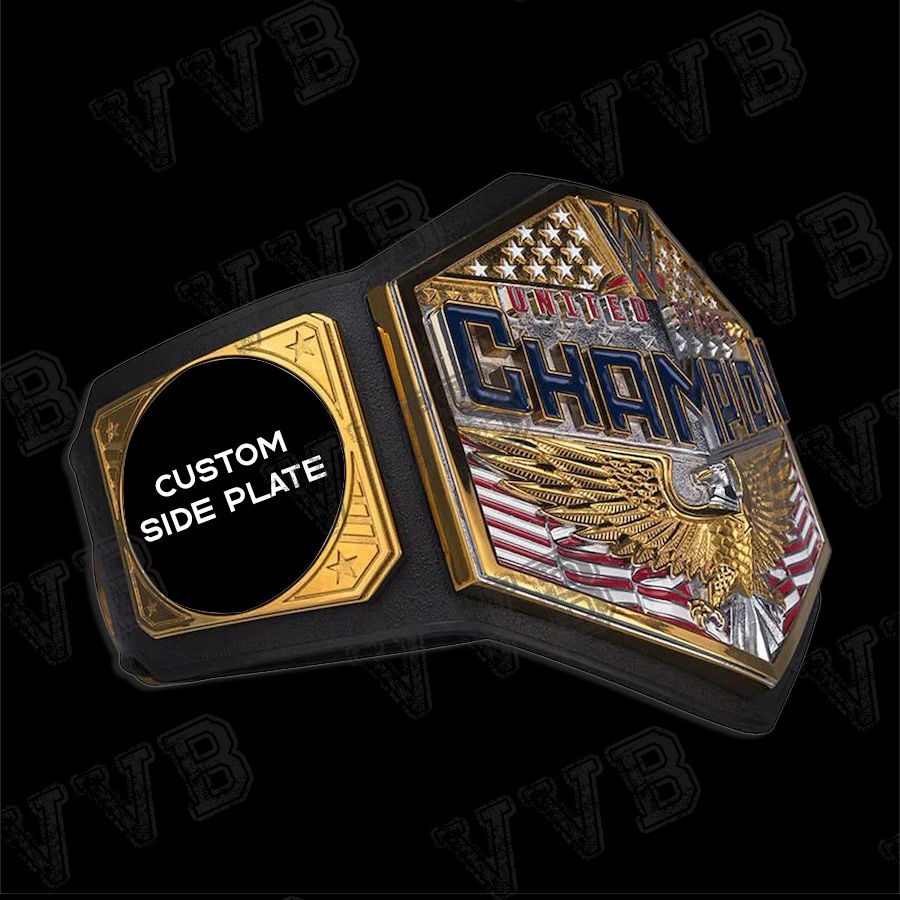 United States Wrestling Championship Replica Belt – 6MM Diecast Brass, Removable Plates, Customizable Sideplates