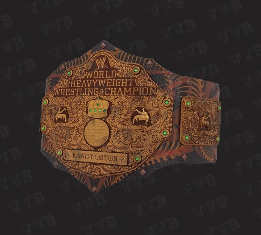 Randy Orton Signature Series Big Gold Championship Belt - Victory Vault Belts