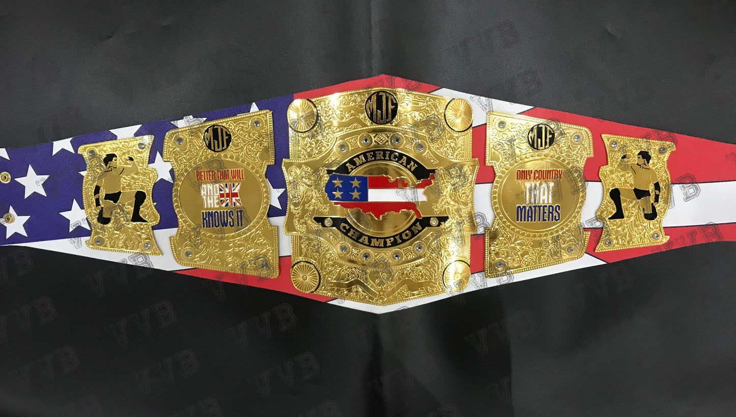 Custom MJF AEW American Heavyweight Wrestling Championship Belt 4mm Brass Replica Victory Vault Belts
