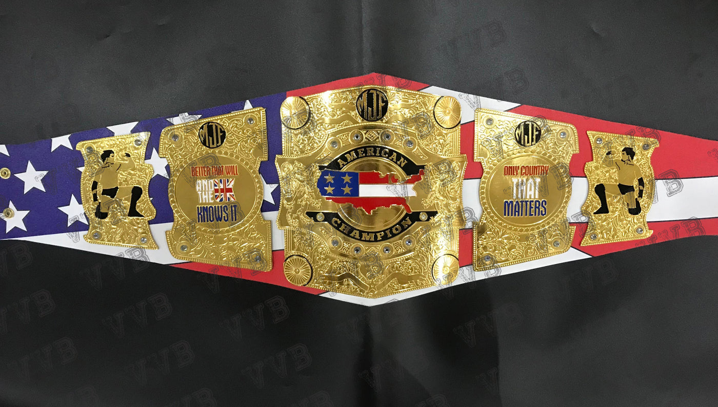 Custom MJF AEW American Heavyweight Wrestling Championship Belt 4mm Brass Replica