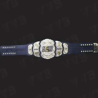AEW World Championship Leather Wrestling Belt 2mm Brass Adult